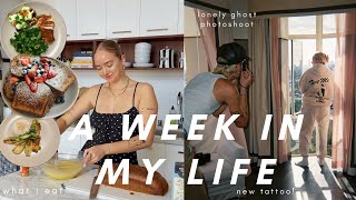 a week in my life: what i eat, photoshoot, new tattoo | vlog