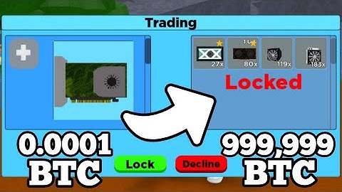 TRADING !!! in Bitcoin Miner ROBLOX