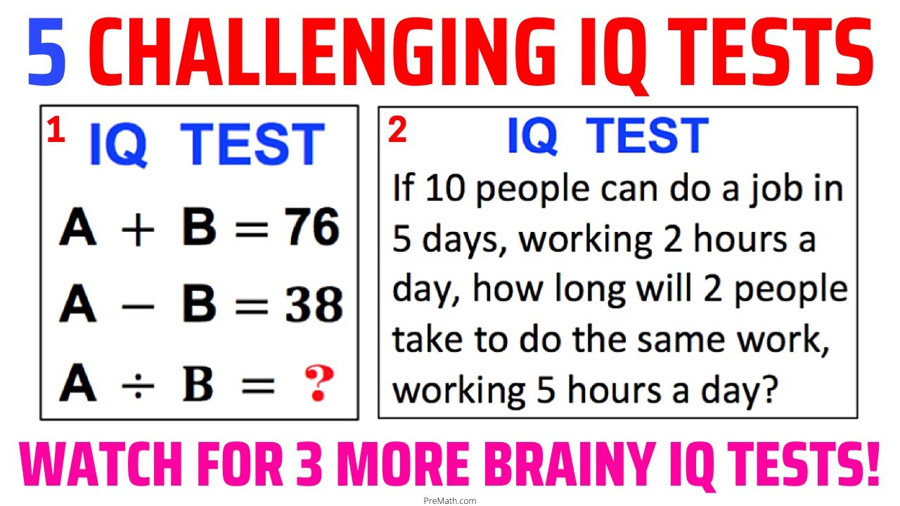 iq test problem solving questions