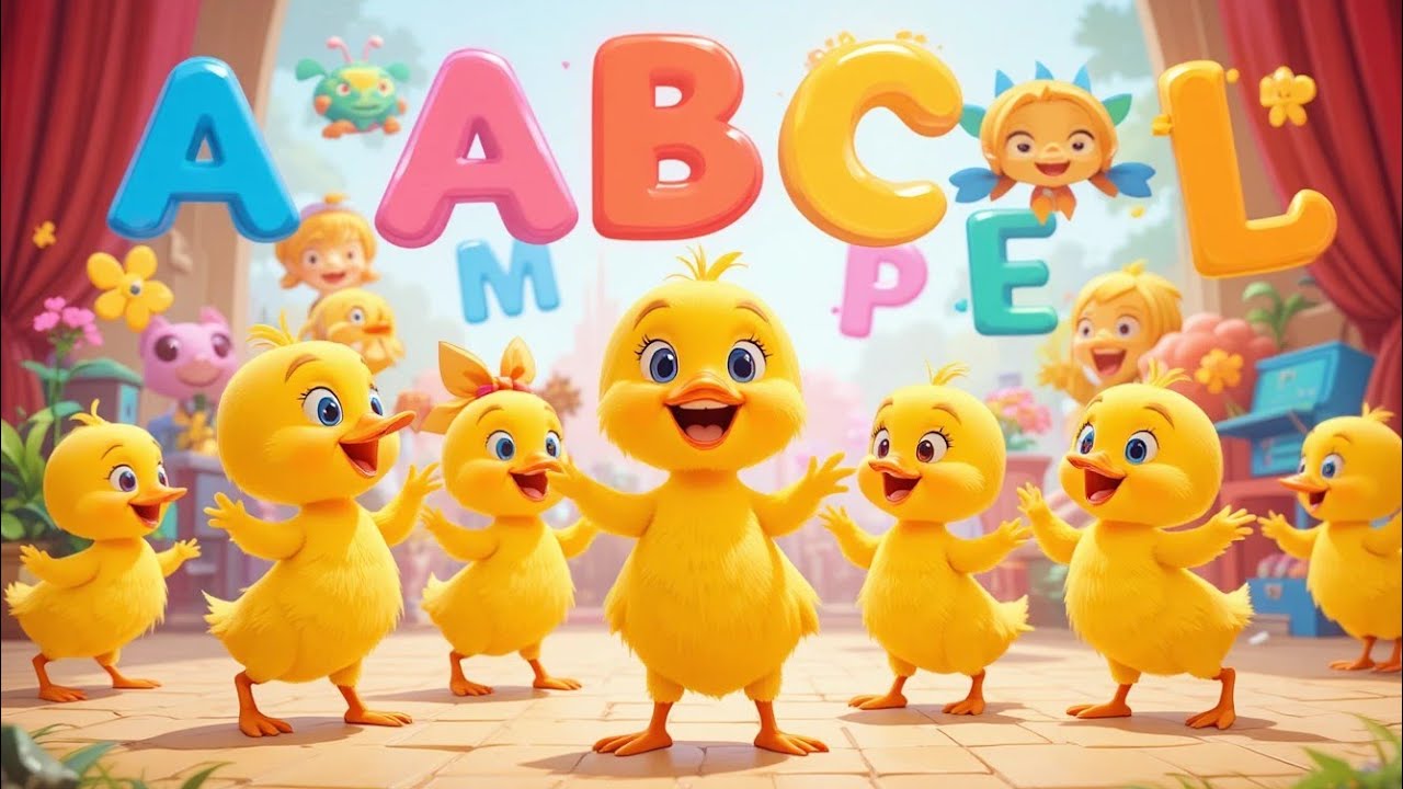 ABCD Dance Party 🎶 | Learn Alphabets with Cute Ducklings 🦆 | Kids Song