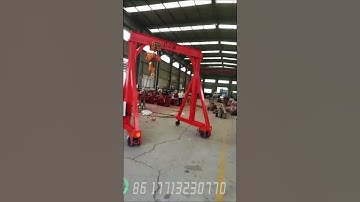 #WheelsElectricGantry Single Girder Gantry Cranes 4 Wheels Capacity Electric Portable Single Girder