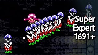 Super Expert Endless 1691+ Clears in Mario Maker 2