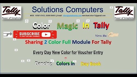 Tally.ERP9 Add ons | Color Magic for Tally