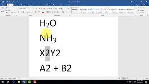 Making Text Subscript and Superscript in MS word 2007-2019