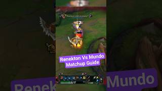 Renekton Vs Mundo Matchup Guide 🐊 #leagueoflegends #renekton #riotgames #lolclips #fyp #leagueclips