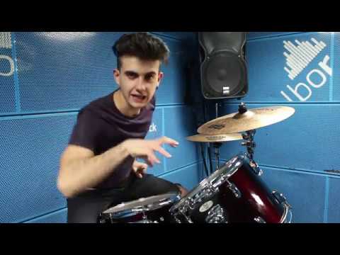 TERCER RITMO, con doble golpe en el bombo en el primero y en el tercer tiempos. Curso de Batería 6