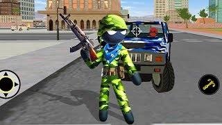 US Army Counter Stickman Rope Hero Crime OffRoad - Gameplay Trailer (Android Game) screenshot 3