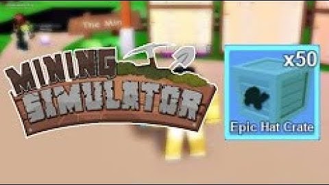 OPENING 50 EPIC HAT CRATES!!! (Roblox Mining Simulator)