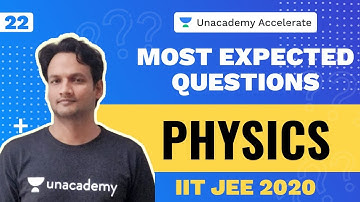 Physics Most Expected Questions L 22 | JEE 2020 Main & Advanced | NKC Sir | Unacademy Accelerate