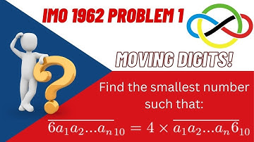 Moving Digits!| IMO 1962 P1