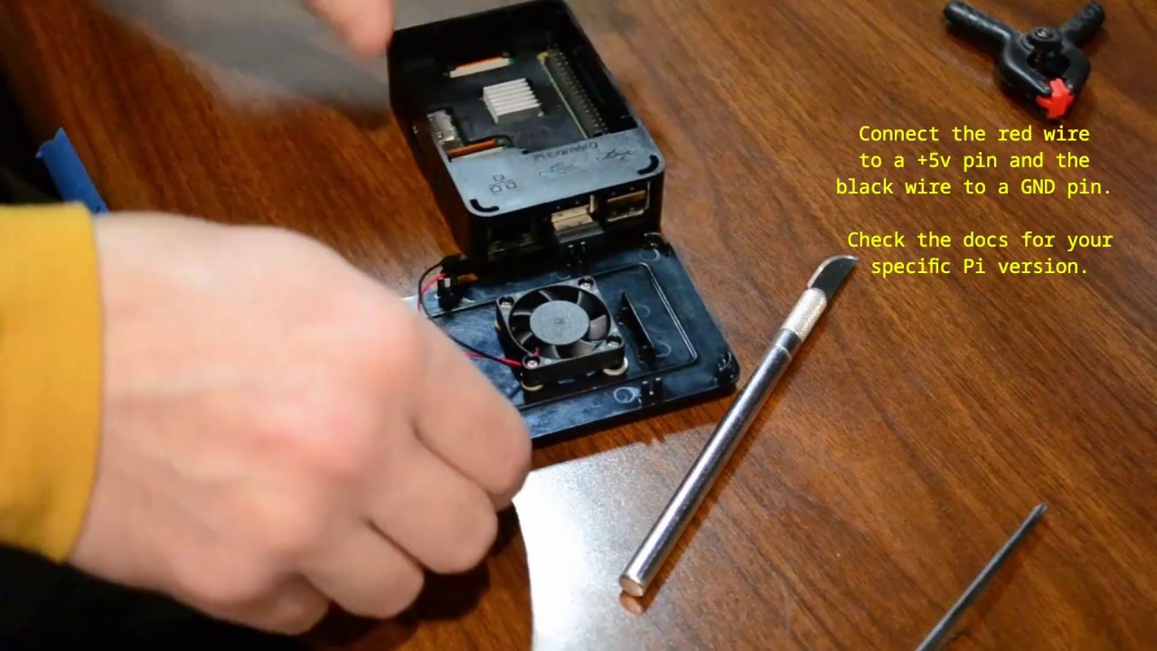 Installing a 5v case fan in a Raspberry Pi - YouTube