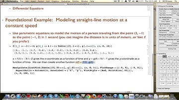 Parametric Curves, Part 4 (animate straight-line motion in Mathematica with ParametricPlot)