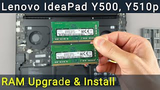 Tulipaner tang skulder How to upgrade RAM memory in Lenovo Y500, Y510p laptop - YouTube