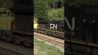 CN Train w/ Yellow EMD GP7! #shorts Resimi
