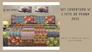 Set Cuvertura si 2 Fete de Perna | Cuverturi de Pat Ieftine 🛏