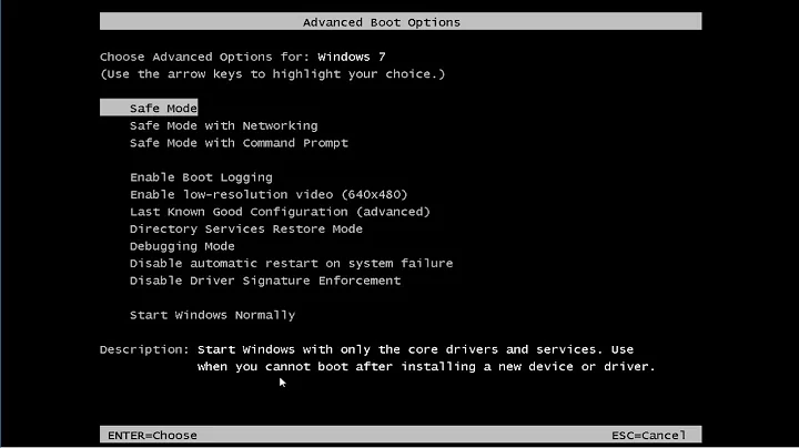 Hiển thị Repair Your Computer trong Advanced Boot Options trên Windows 7