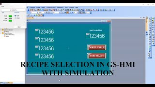 Recipe Creation in GS-HMI with Simulation||Sample Video screenshot 5