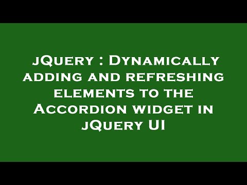 jQuery : Dynamically