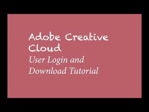 Adobe Creative Cloud User Login Tutorial