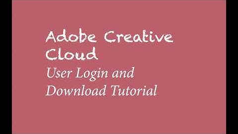 Adobe Creative Cloud User Login Tutorial