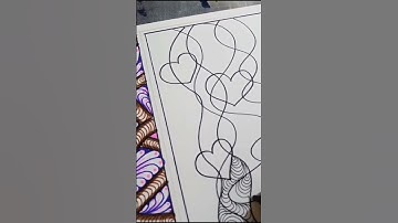 Zentangle Inspired Art🌷❤️ #artforbeginners #zendoodle #diy #shorts #viral #ytshorts