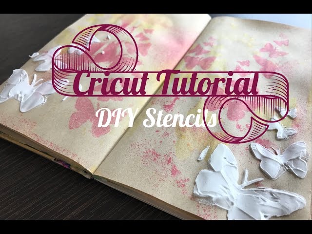 DIY Cricut Stencil Mixed Media Scrapbook Layout - Playing with Paper