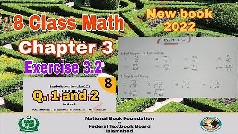 Class 8 Math Chapter 3 Exercise 3.2 | Q. 1 and 2 | math 8 class chapter 3 |SNC|NBF | ilmi darasgah