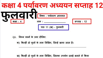 EDMC कक्षा 4 पर्यावरण अध्ययन सप्ताह 12 | पाठ 11 फुलवारी @KNOWLEDGEKINGDOMsolutionsolution MCD EVS  kaksha