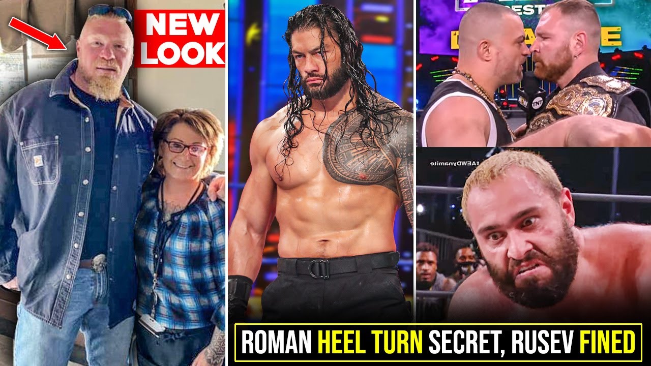 Brock Lesnar New Look Shocking*.... Roman Reigns Heel Turn Secret, Rusev  Fined, Nxt/Dynamite Results - Youtube