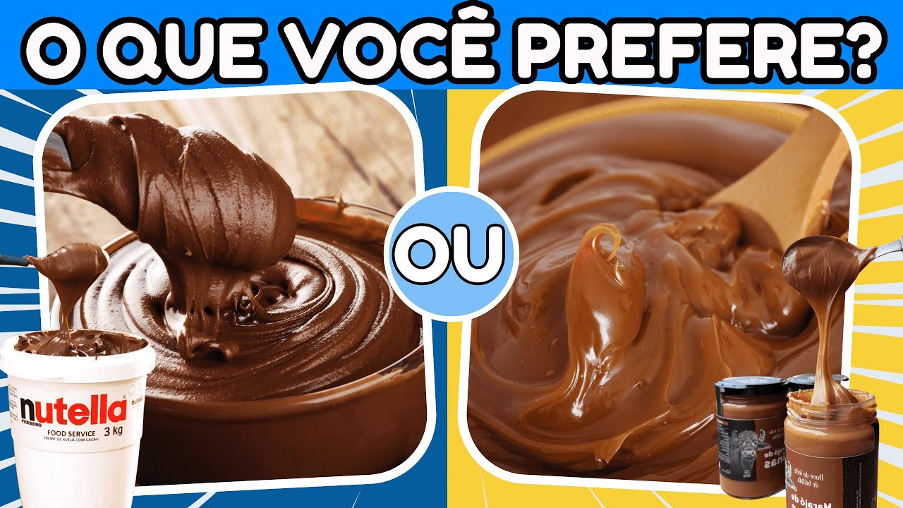 🔁O QUE VOCÊ PREFERE? 🍫 COMIDA DOCE vs 🍕 COMIDA SALGADA, Edição: Comida, Jogos das escolhas