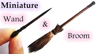 Miniature Halloween Witch's Broom & Magic Wand || Maive Ferrando