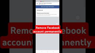 Remove Facebook Account Permanently|Facebook update 2024|#shorts #viral #facebook