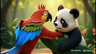Bro I Told Ai To Create Parrot Helping The Panda But......