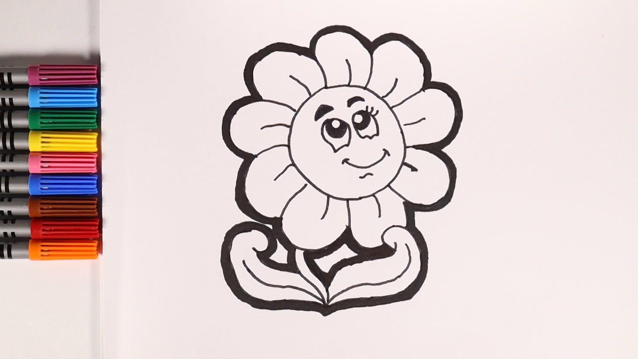 Drawing Flower for Kids / Coloring Pencil, Toddlers / T&M Playground 👶 ...