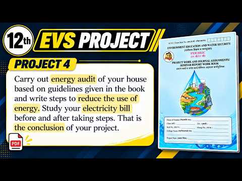 energy audit EVS project | 12th evs project journal assignment | 12th environment project in english