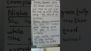 simple present tense - add s to verb for he ,she , it