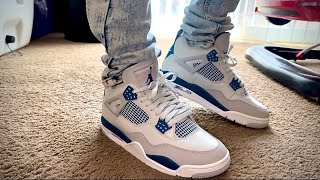 🥶RETURNING!! Air Jordan 4 “MILITARY BLUE” Review +OnFeet 2024