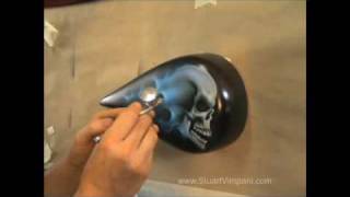 how to airbrush killer skulls and flames in 20 minutes.