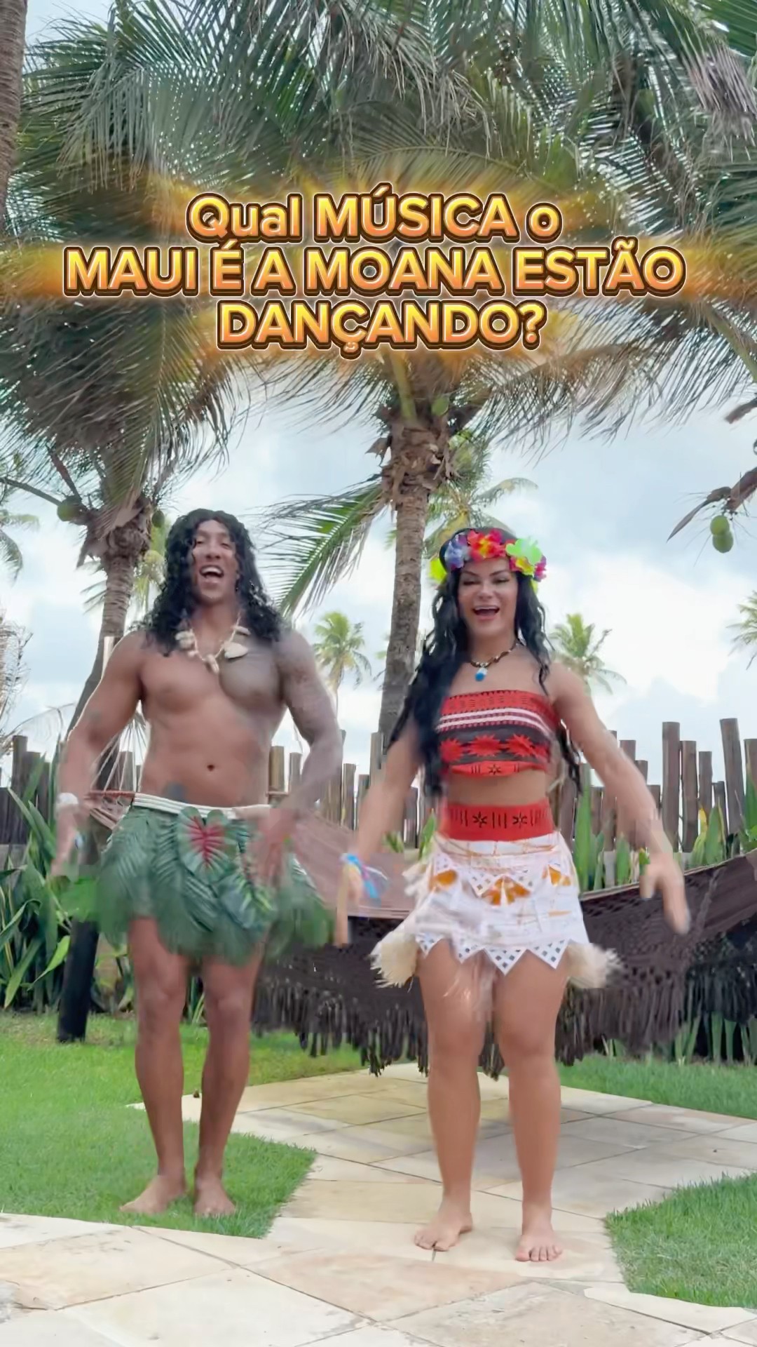 Ninguém vai acertar! ​⁠@mayca.brasil #challenge #moana #maui #dancer #short #shorts