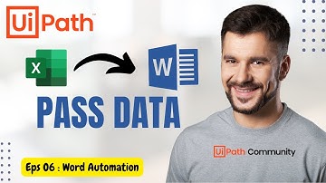 6. UiPath | Insert DataTable in Document | Pass Data from Excel to MS Word | UiPath Word Automation