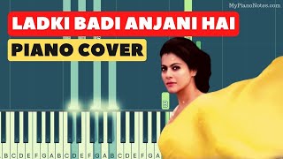 Ladki badi Anjani Hai - Piano Tutorial with Notes \u0026 Chords | Easy for Beginners | Kuch Kuch Hota Hai