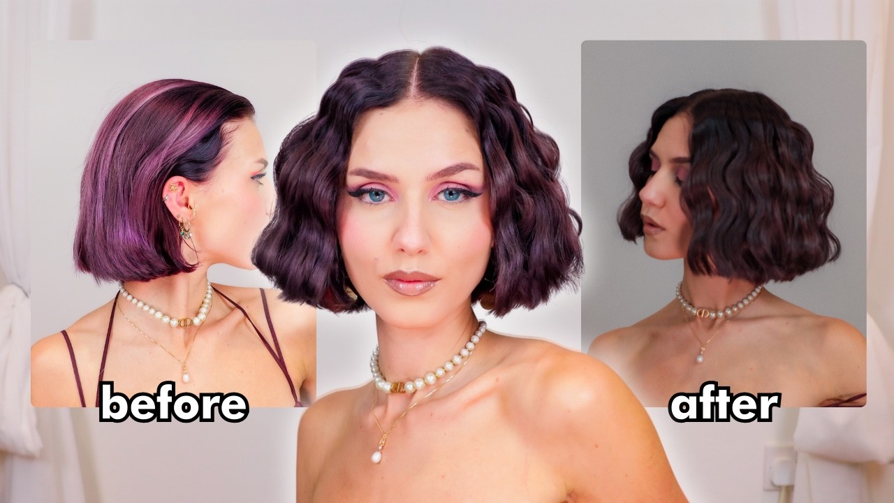 Mushroom Brown Hair Color on previous Purple Hair (best haircolor for cold skintones)