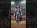 Cinematic sports edit of a baseball team in a night stadium under bright lights. A pitcher throws,