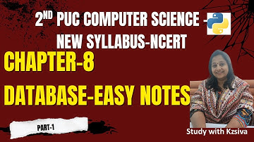 2nd PUC Computer Science | Database Concepts – Chapter 8 (Part-1) | Easy & Scoring Explanation