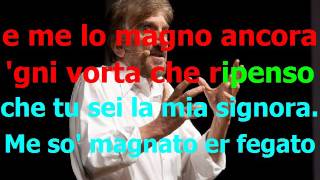Video thumbnail of "Gigi Proietti - Me so magnato er fegato - KARAOKE"