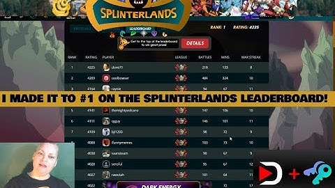 I Made it to the #1 Spot on the Splinterlands Leaderboard!