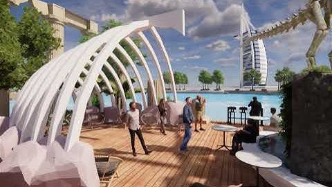 Sketchup+Enscape render+Walkthrough | Public Park Themed Coffee Shop Design | Landscape Architecture