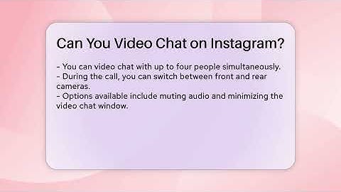 Can You Video Chat on Instagram? - Everyday-Networking