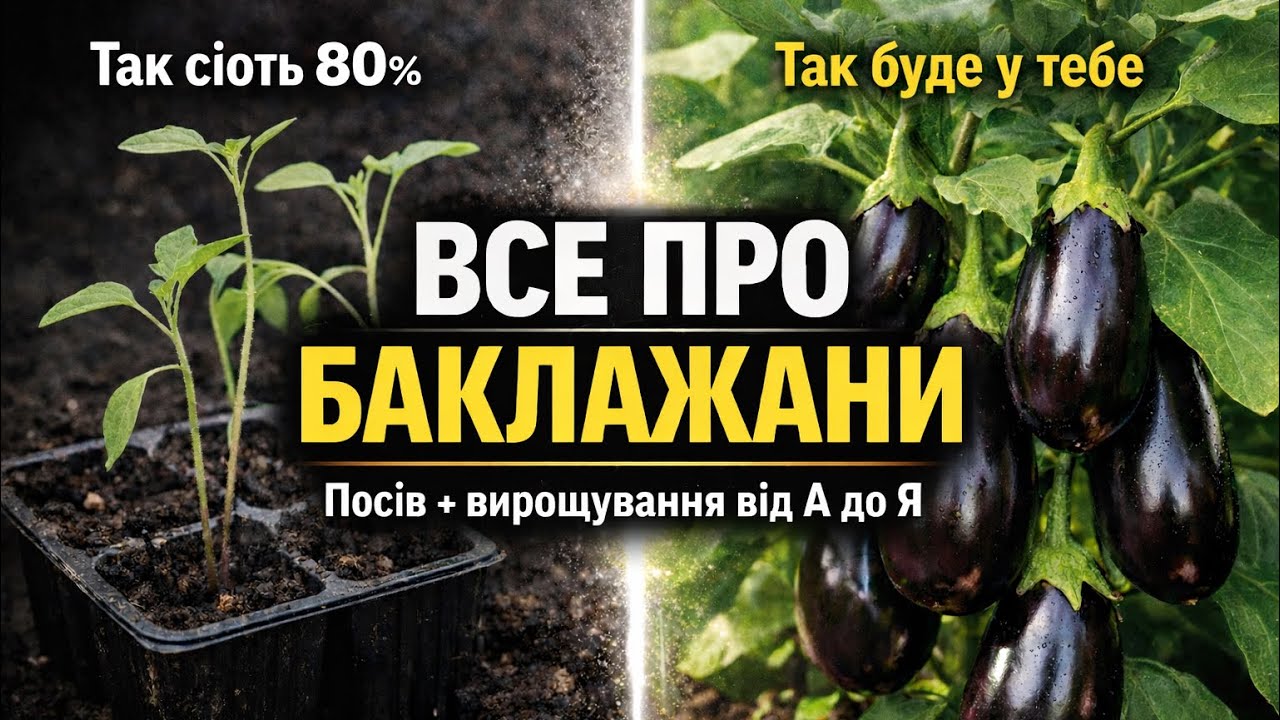 Баклажани від насіння до врожаю 🍆 Посів, розсада, підживлення та секрети великого врожаю
