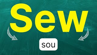 Cmo Pronunciar sew coser En Ingls Americano Con Ejemplos